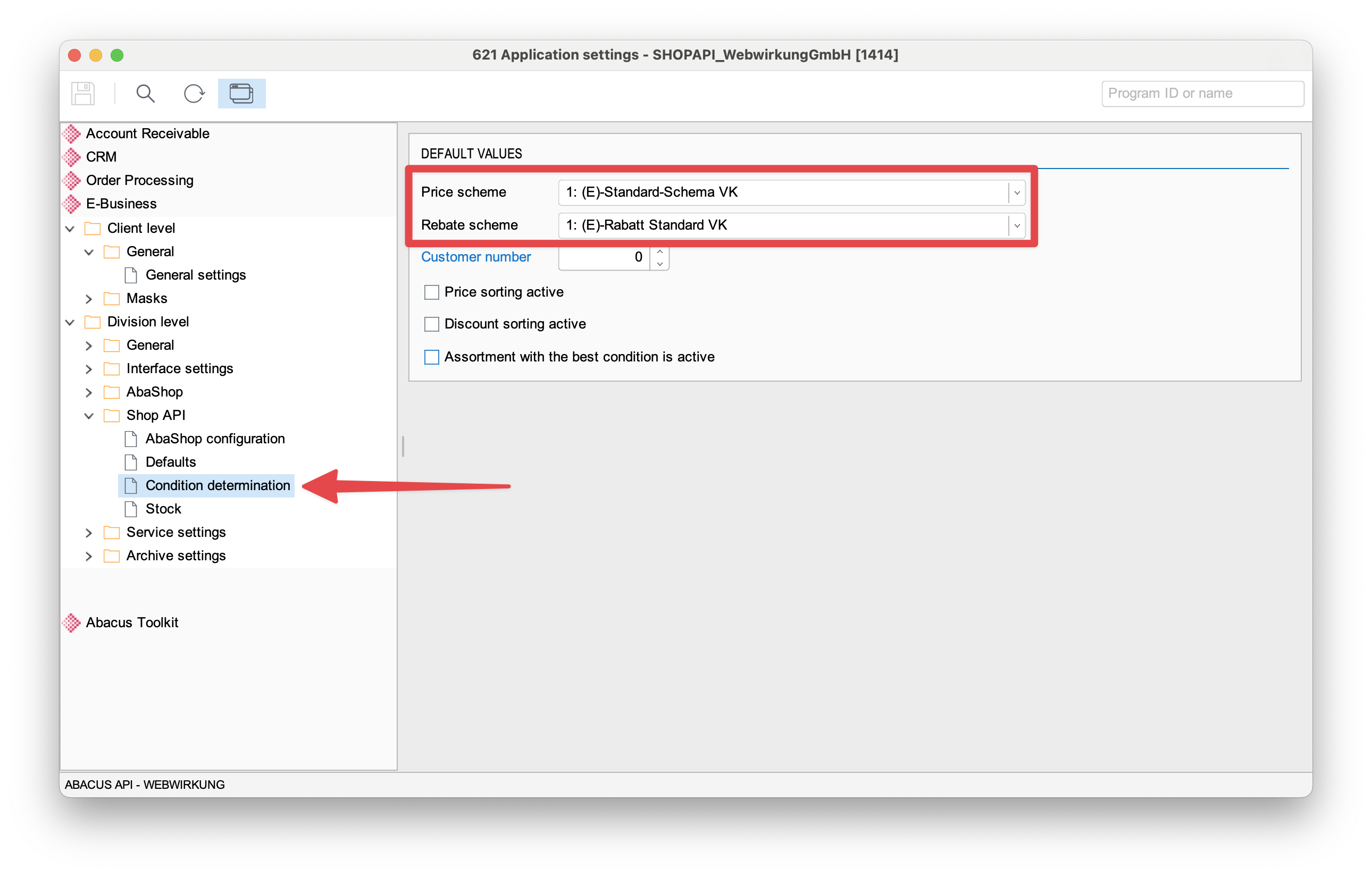 Abacus configuration