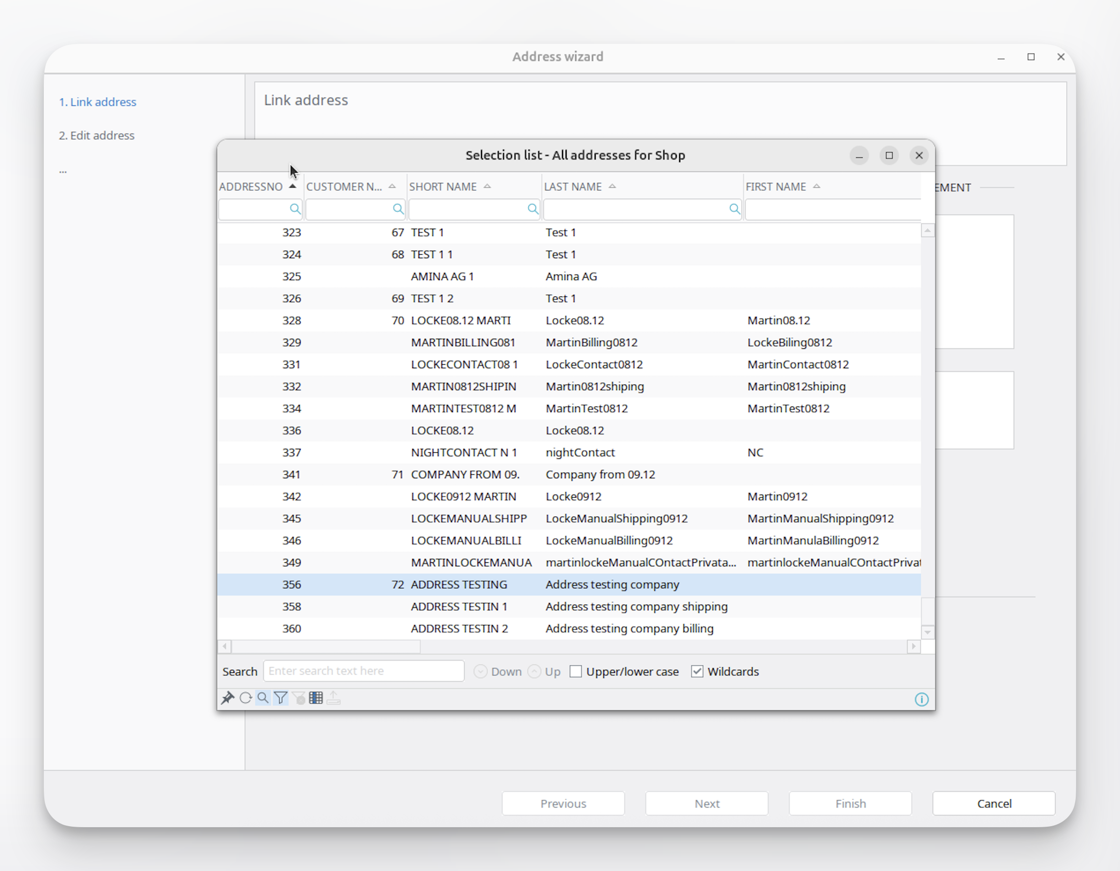 Map Shipping addresses