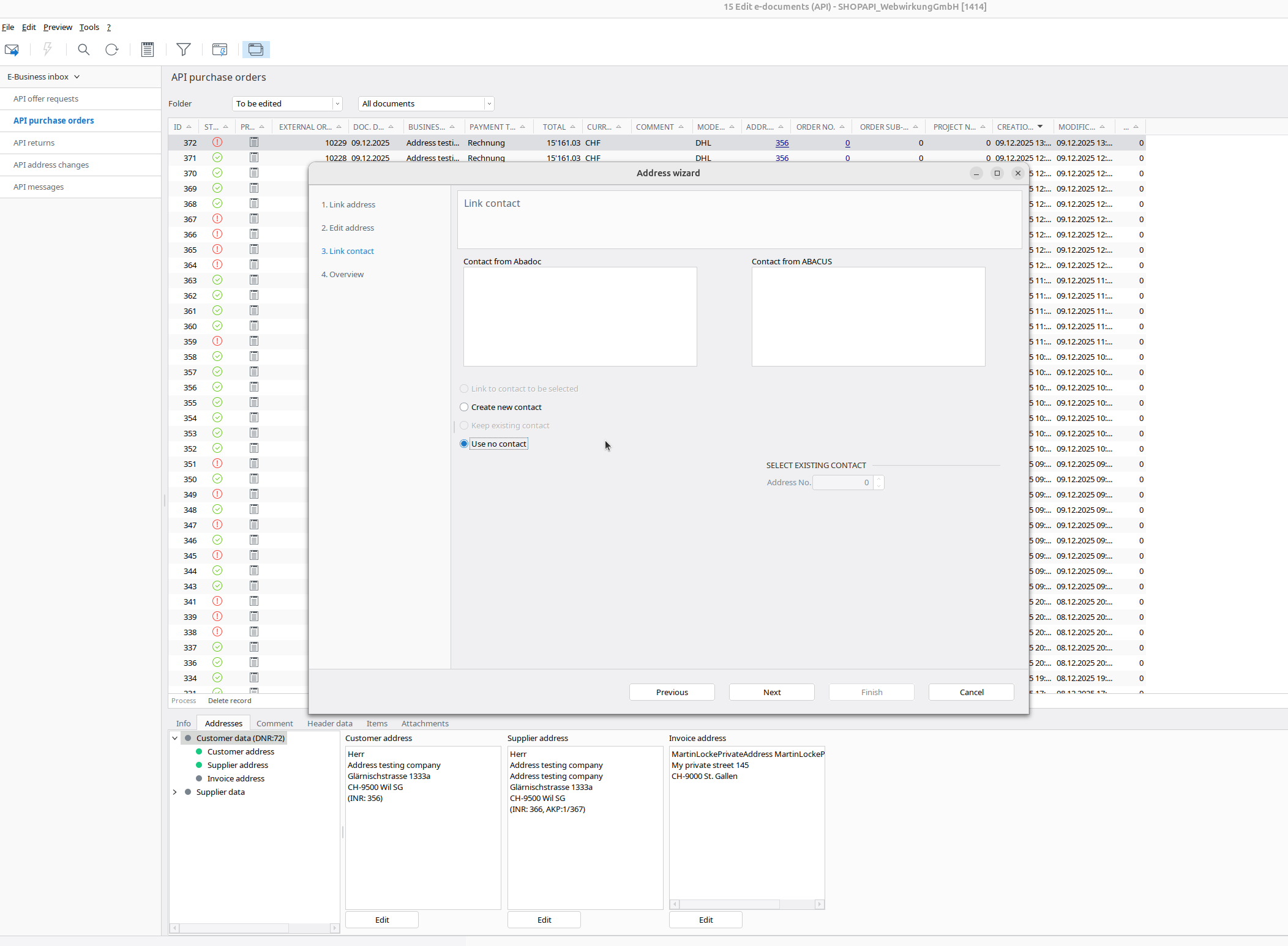 Map Shipping addresses