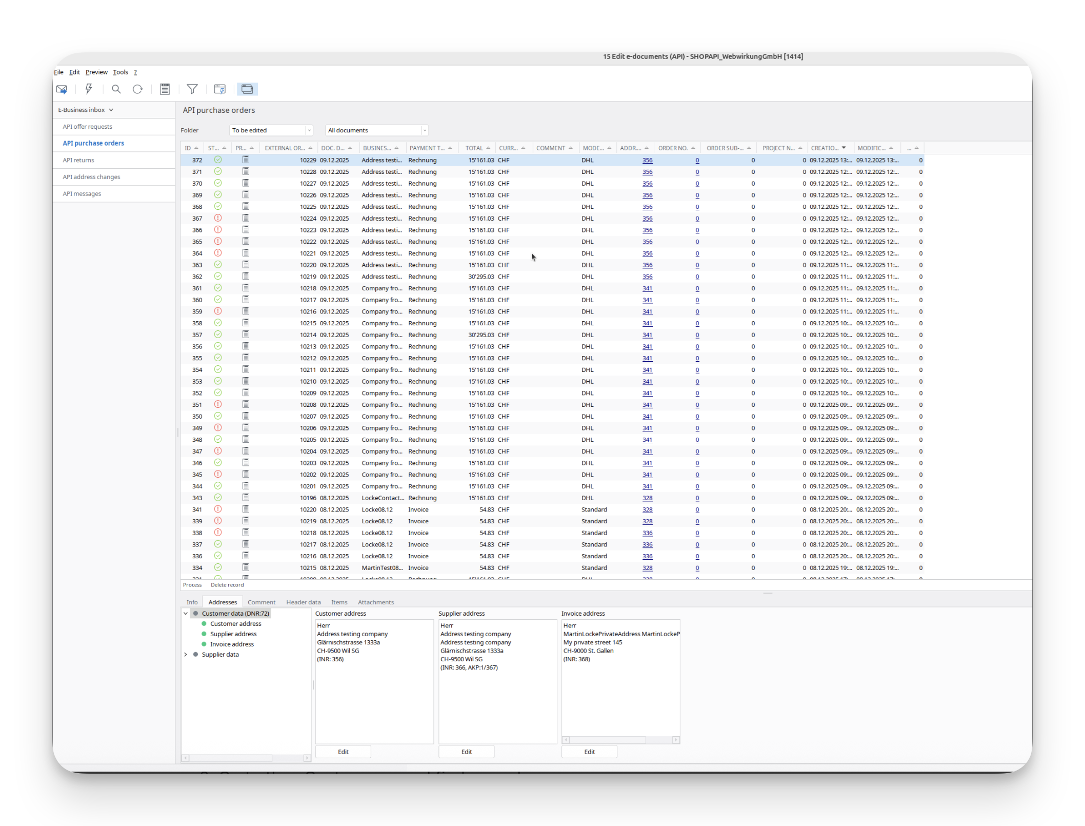 Map Shipping addresses
