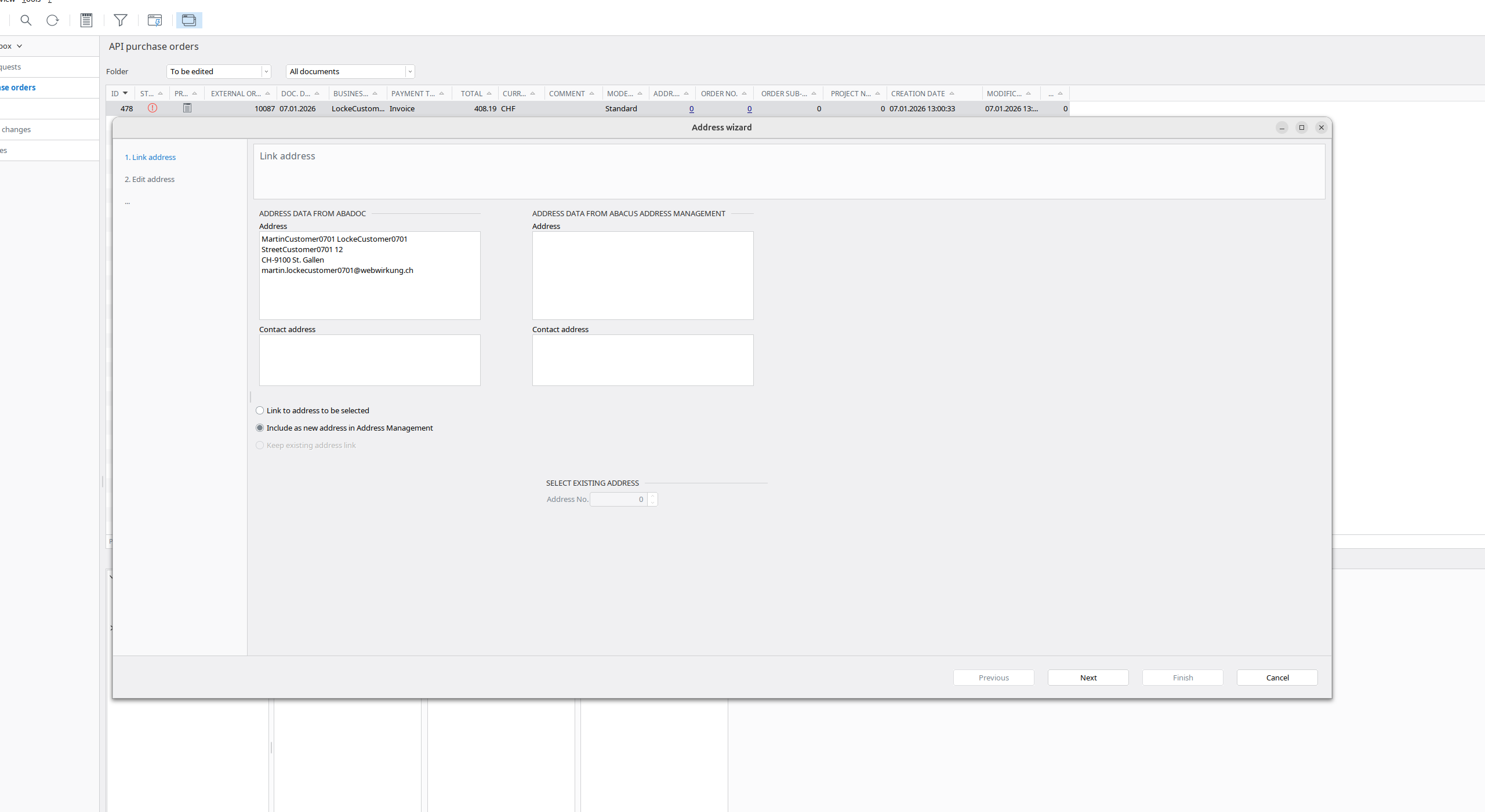link-customer-address