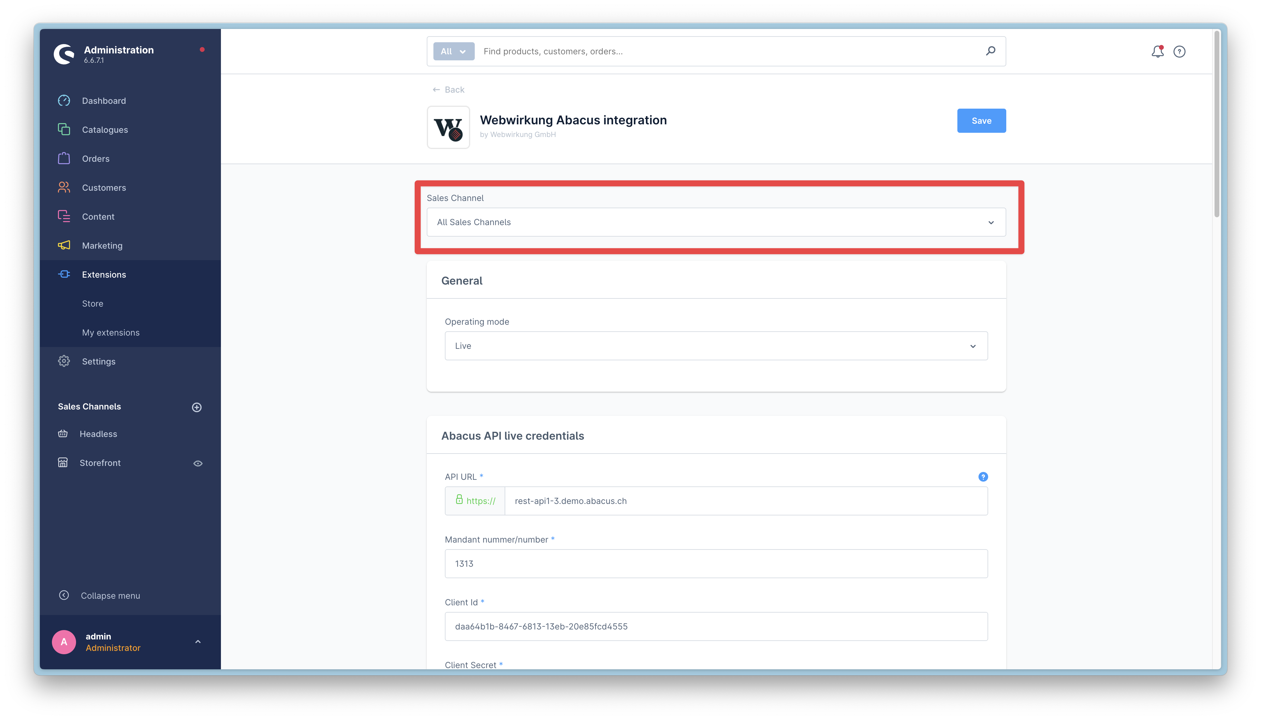 Multi-tenant configuration